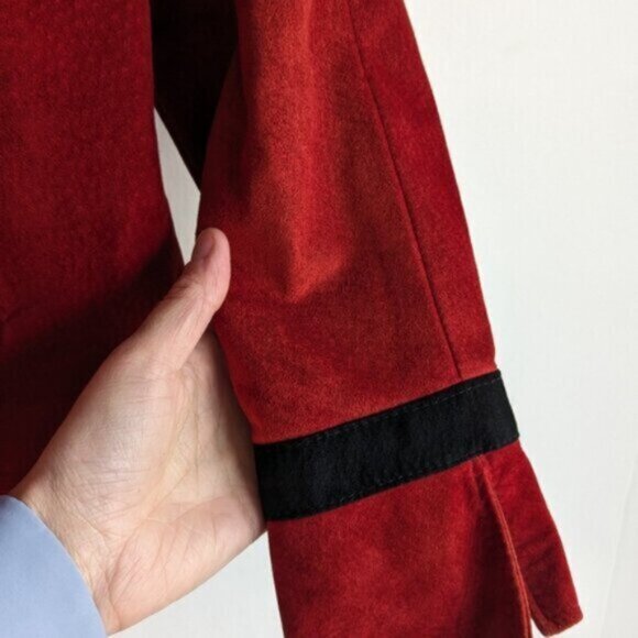 Vintage Danier Leather Blazer Jacket - Red & Black - Picture 9 of 11